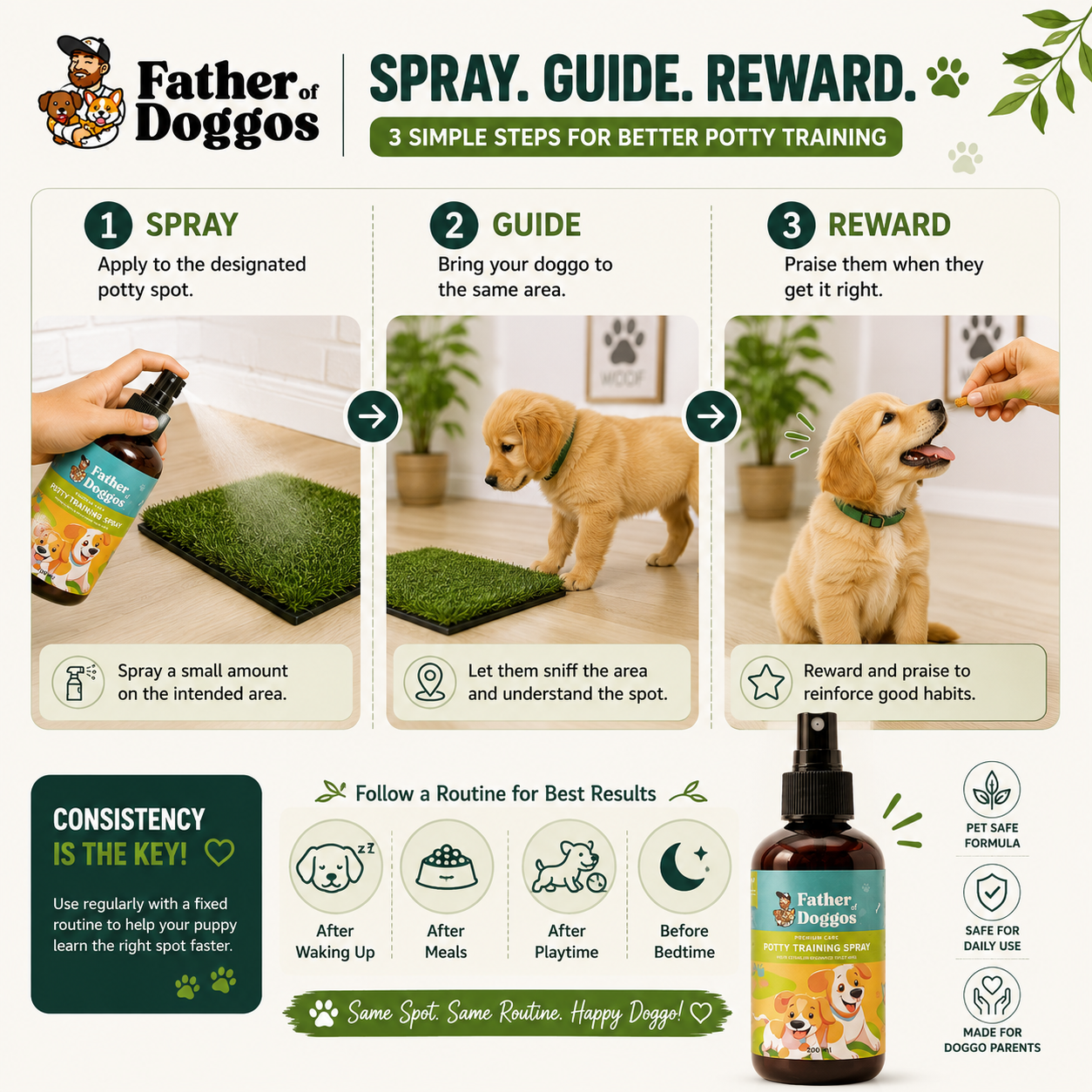 Potty Training Spray for Dogs & Puppies – 200 ml