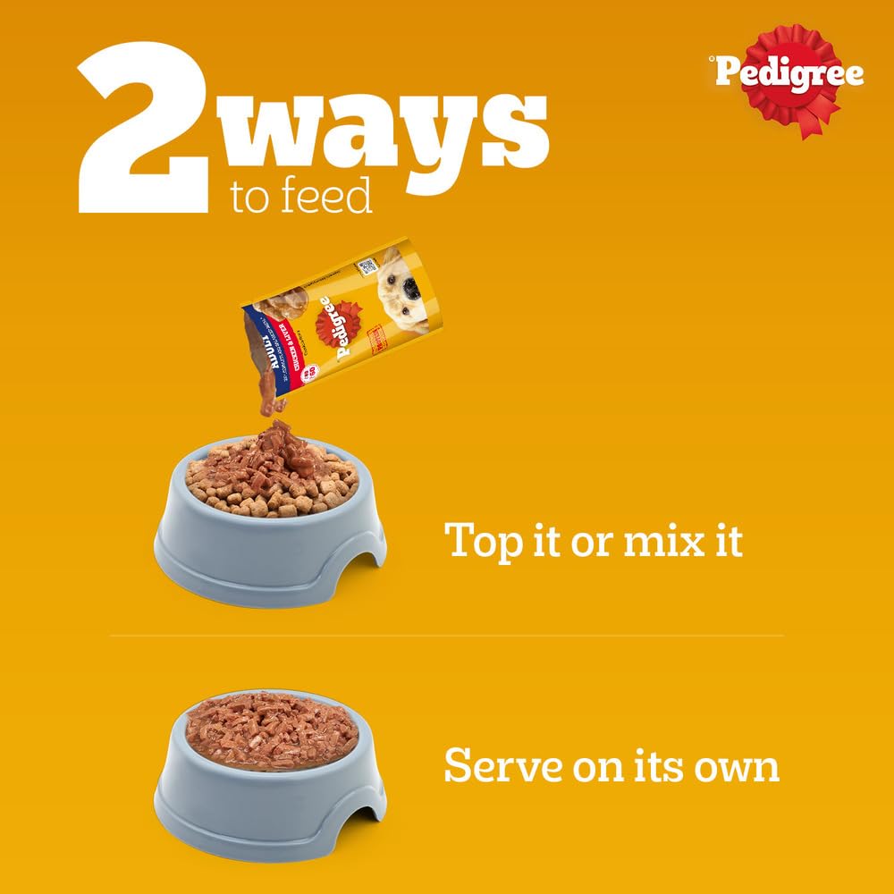 Pedigree Adult Wet Dog Food - Chicken & Liver Gravy - 130g x 12