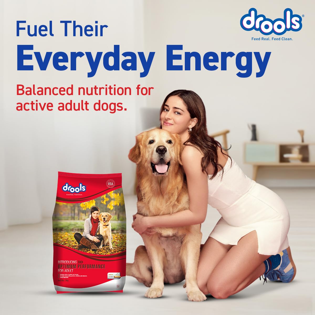 Drools Optimum Performance Adult Dry Dog Food - Chicken - 10kg