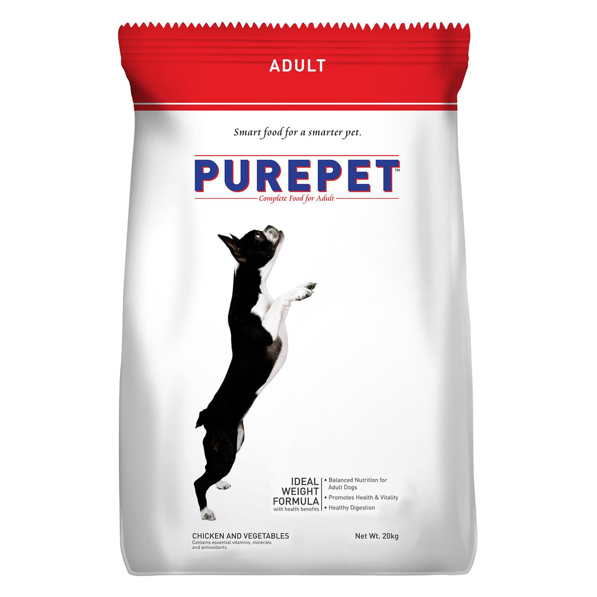 Purepet Adult Dry Dog Food - Chicken & Vegetable - 20kg