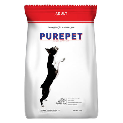 Purepet Adult Dry Dog Food - Chicken & Vegetable - 20kg