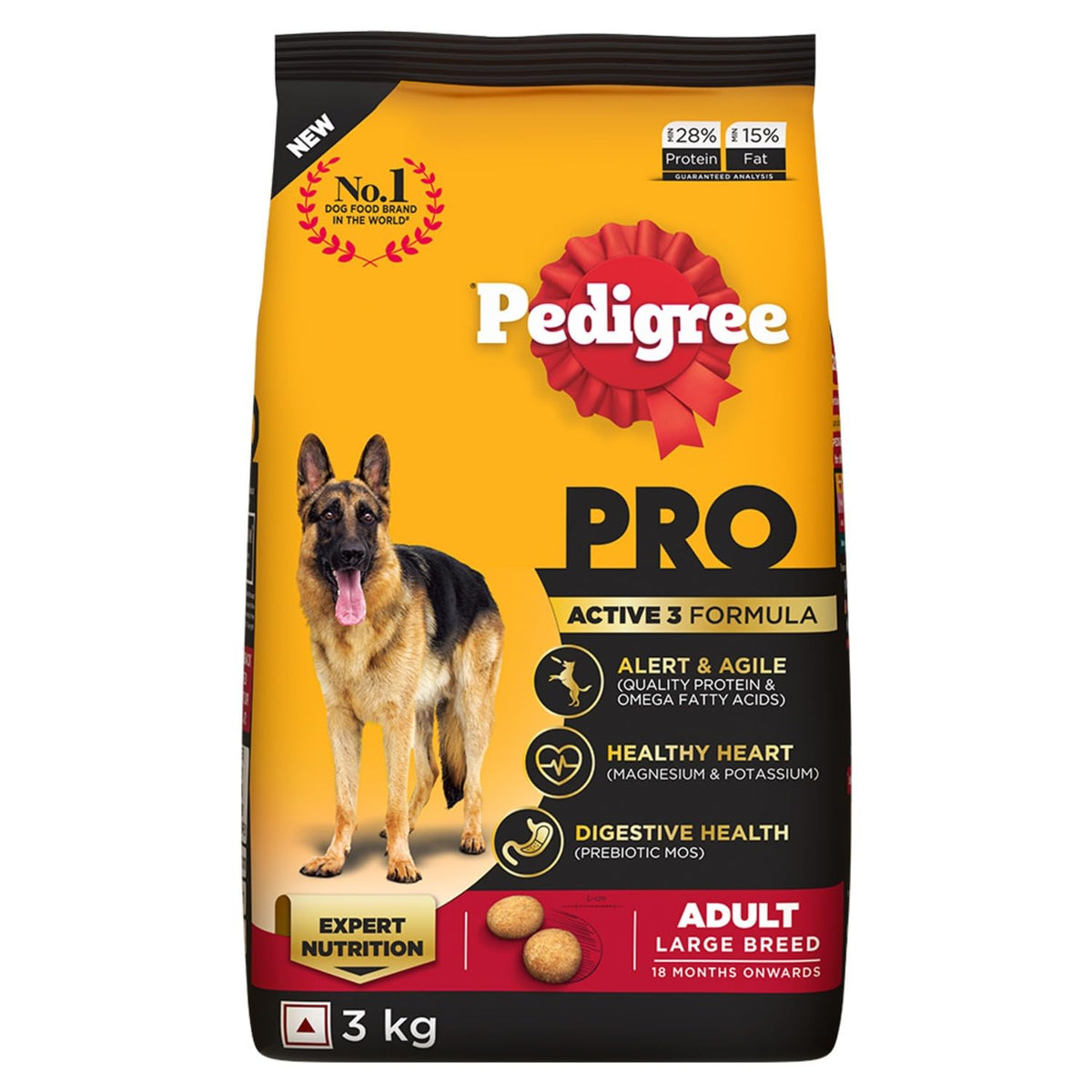 Pedigree PRO Adult Large Breed Dry Dog Food - 3kg