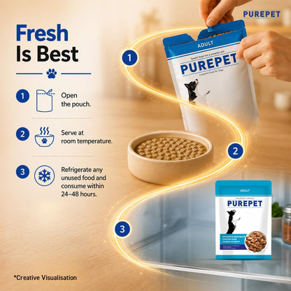 Purepet Adult Wet Dog Food - Chicken & Vegetable - 70g x 24 (1.68kg)