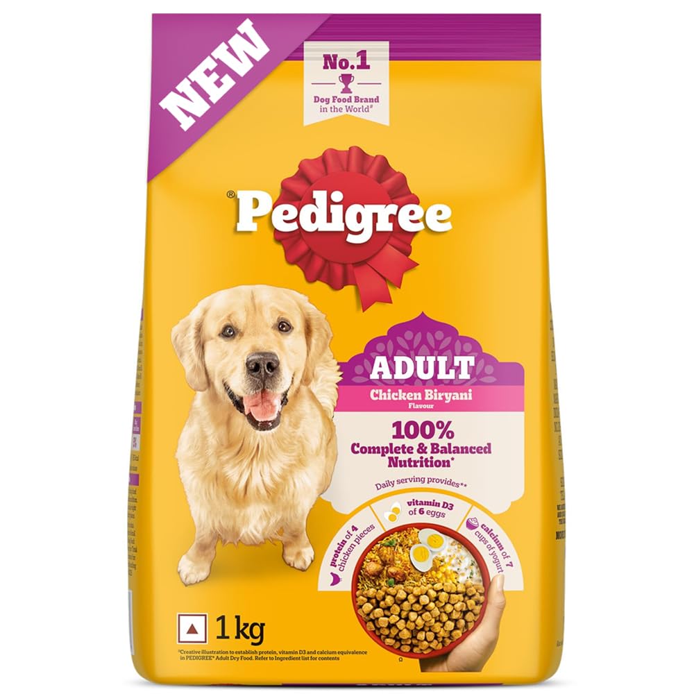 Pedigree Adult Dry Dog Food - Chicken Biryani - 1kg