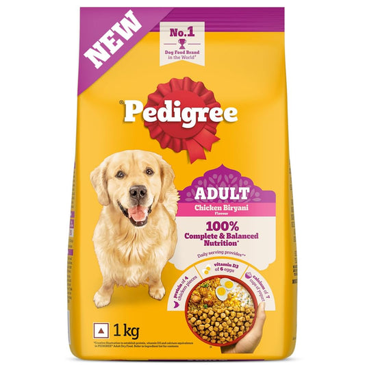 Pedigree Adult Dry Dog Food - Chicken Biryani - 1kg