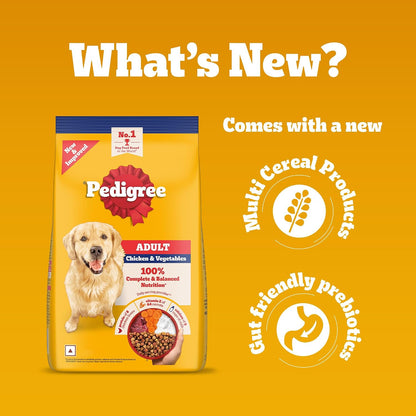 Pedigree Adult Dry Dog Food - Chicken & Vegetables - 3kg