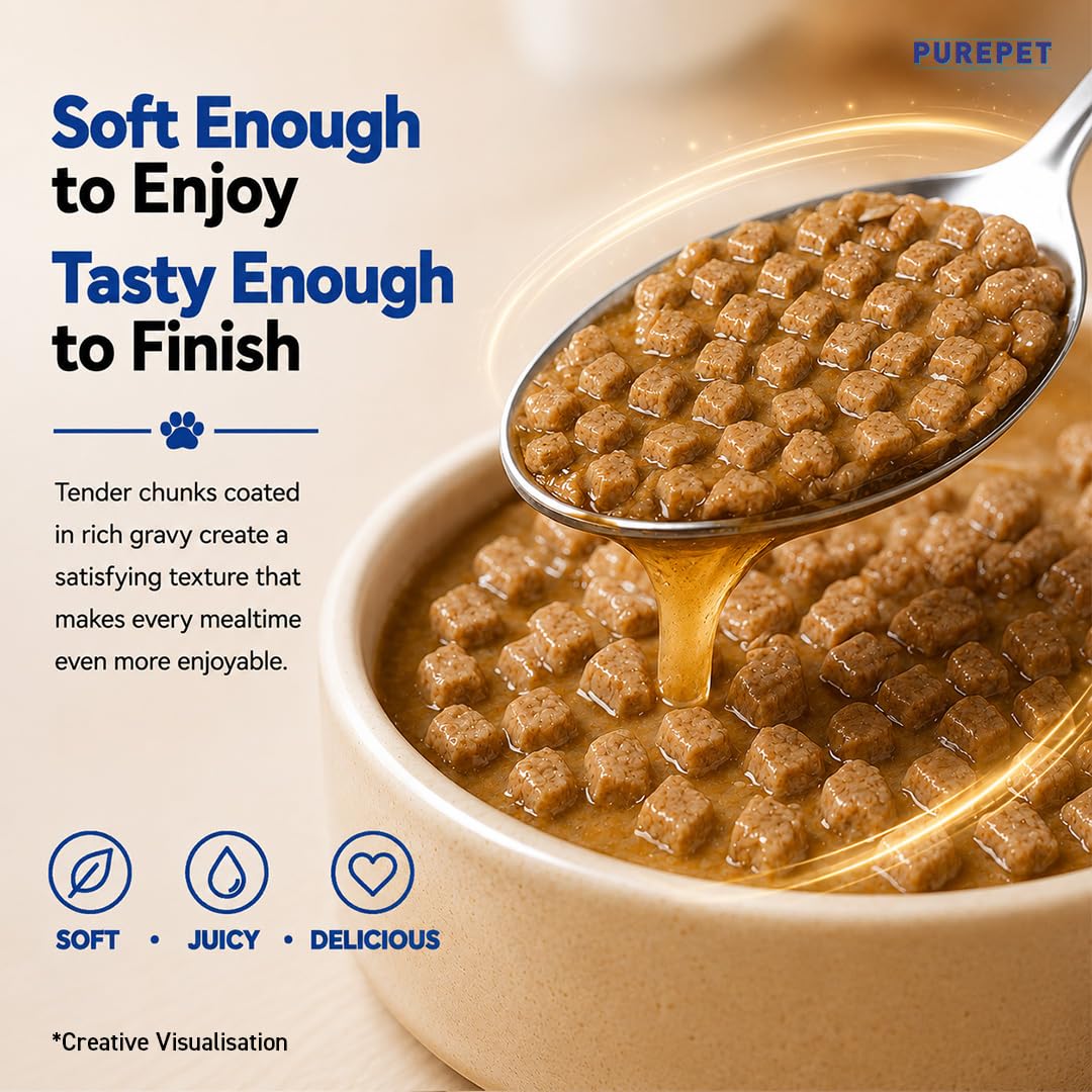 Purepet Adult Wet Dog Food - Chicken & Vegetable - 70g x 24 (1.68kg)