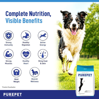 Purepet Adult Dry Dog Food - Chicken & Vegetable - 1kg