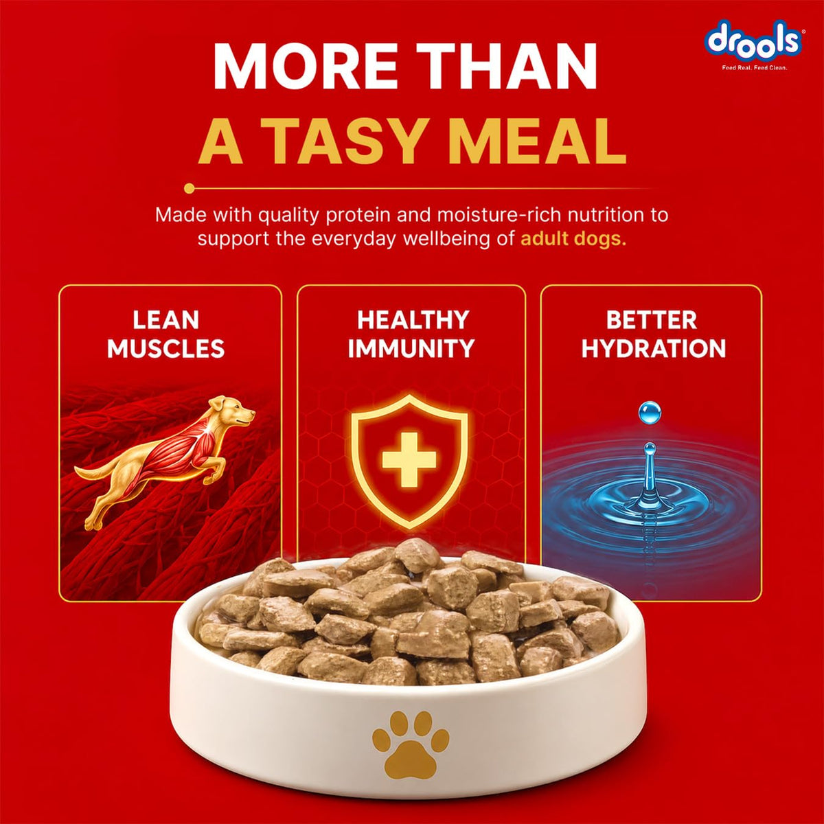 Drools Adult Wet Dog Food - Chicken & Liver Gravy - 150g x 30 (4.5kg)