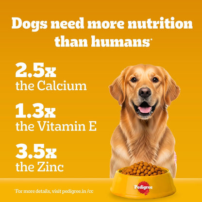 Pedigree Adult Dry Dog Food - Chicken & Vegetables - 3kg
