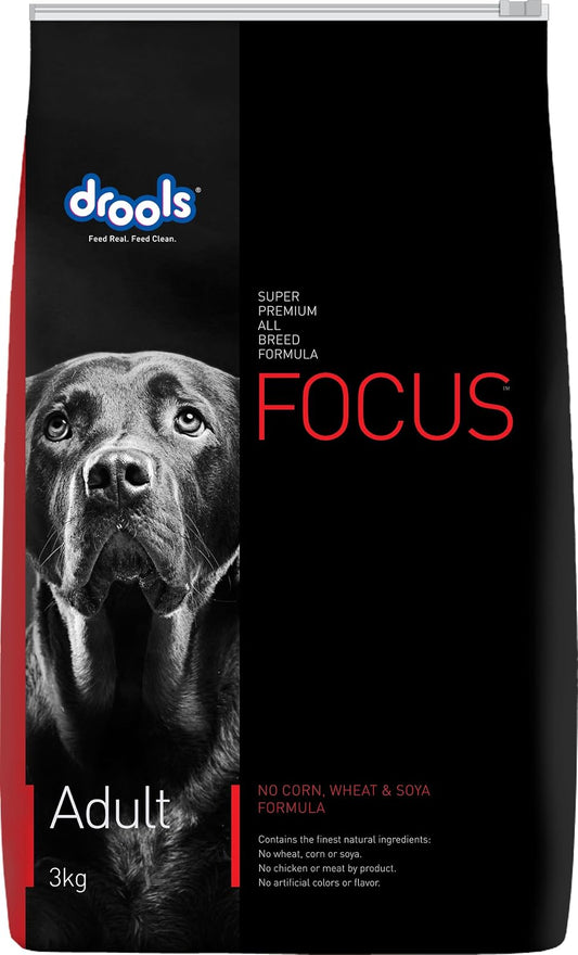 Drools Focus Super Premium Adult Dry Dog Food - Chicken - 3kg