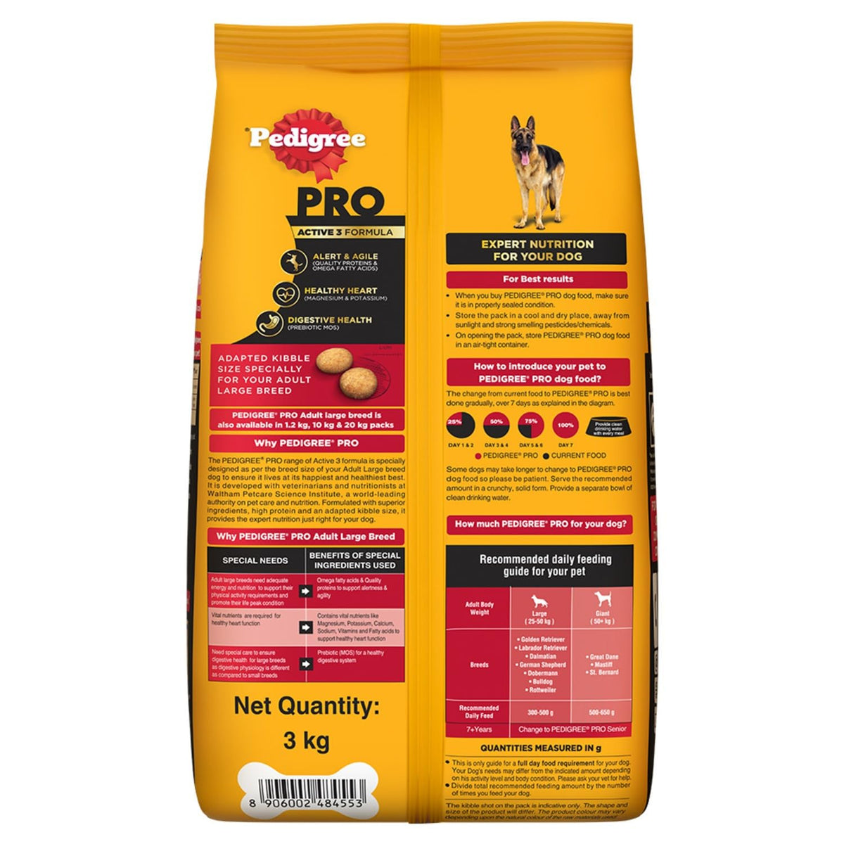 Pedigree PRO Adult Large Breed Dry Dog Food - 3kg