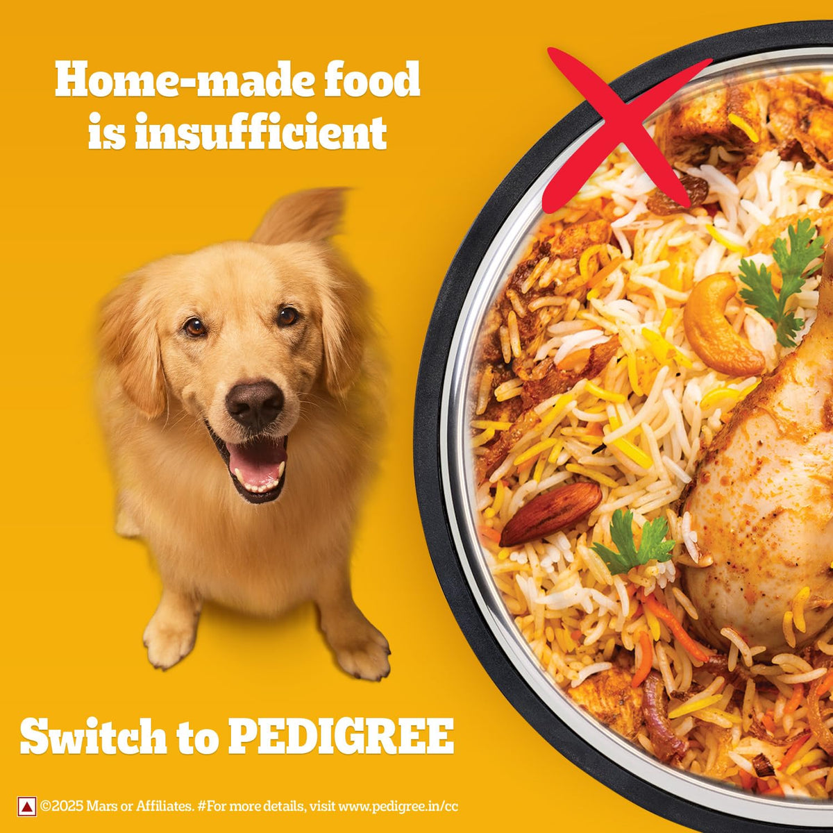 Pedigree Adult Dry Dog Food - Chicken Biryani - 1kg