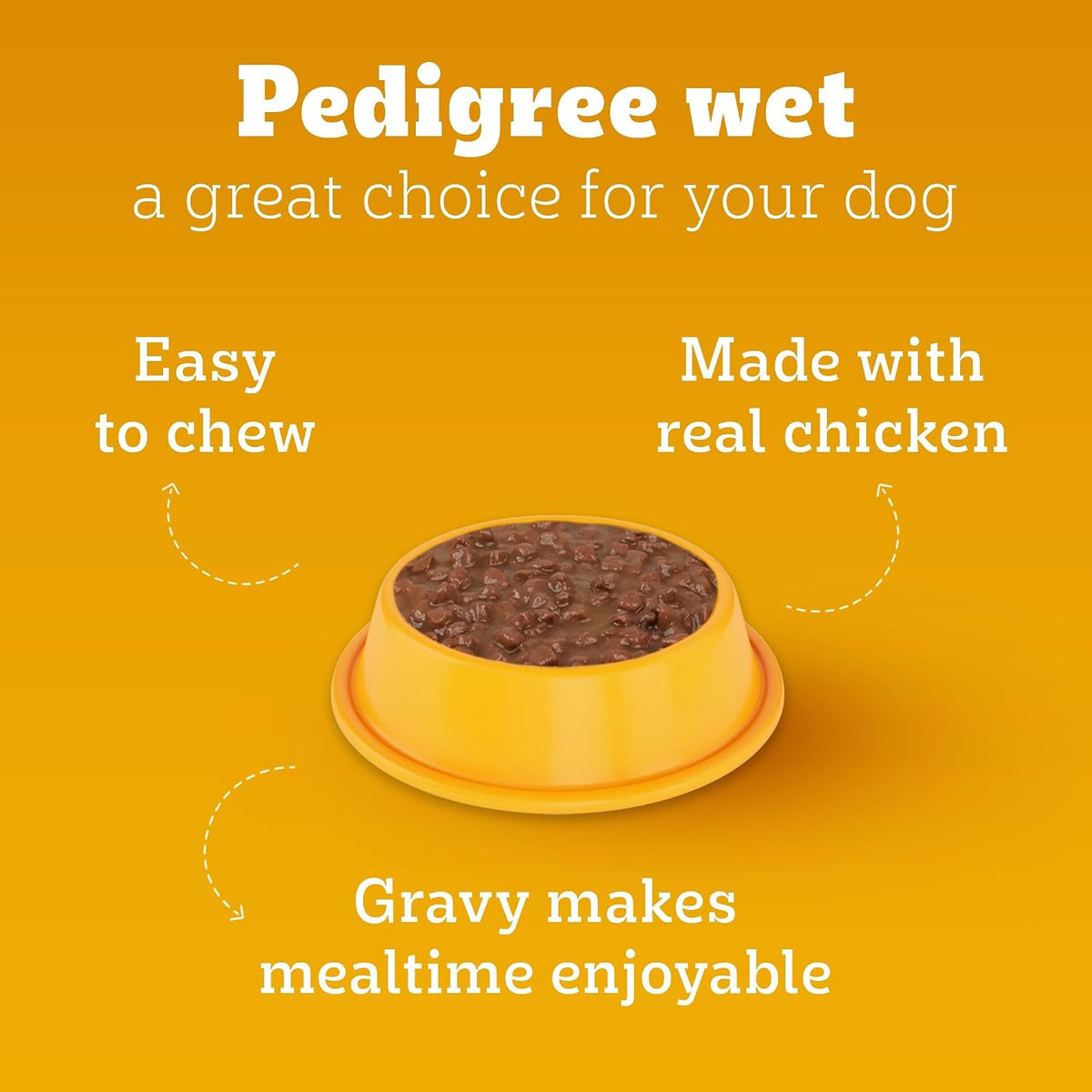 Pedigree Adult Wet Dog Food - Chicken & Liver Gravy - 130g x 12