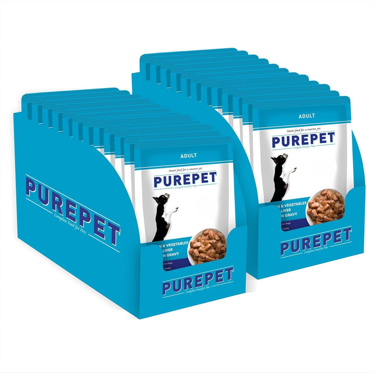 Purepet Adult Wet Dog Food - Chicken & Vegetable - 70g x 24 (1.68kg)