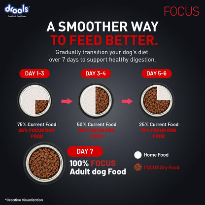 Drools Focus Super Premium Adult Dry Dog Food - Chicken - 3kg
