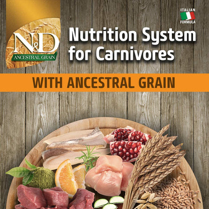 Farmina N&D Ancestral Grain Adult Medium/Maxi Dry Dog Food - 12kg + 3kg Free