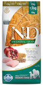 Farmina N&D Ancestral Grain Adult Medium/Maxi Dry Dog Food - 12kg + 3kg Free