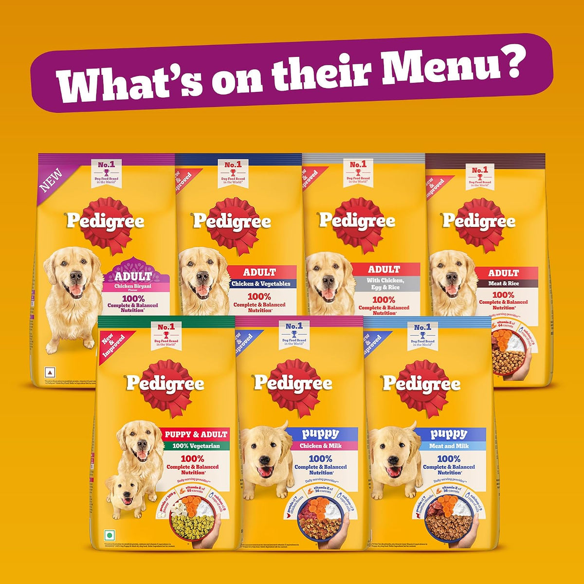 Pedigree Adult Dry Dog Food - Chicken Biryani - 1kg