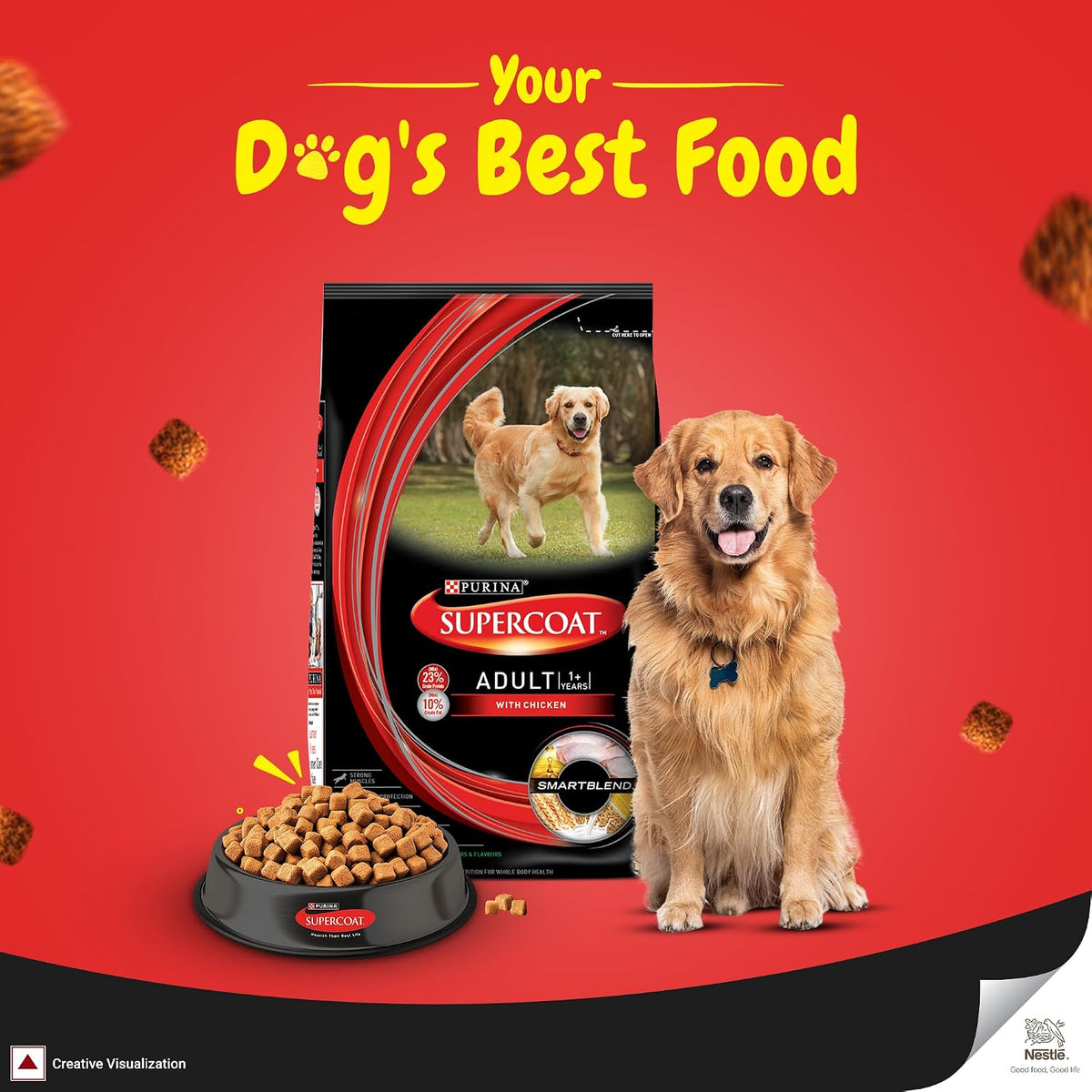 Purina Supercoat Adult Dry Dog Food - Chicken - 2.5kg