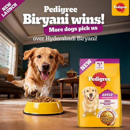 Pedigree Adult Dry Dog Food - Chicken Biryani - 1kg