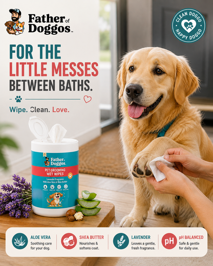 Pet Grooming Wet Wipes for Dogs – Lavender