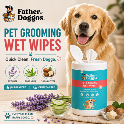 Pet Grooming Wet Wipes for Dogs – Lavender