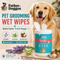 Pet Grooming Wet Wipes for Dogs – Lavender