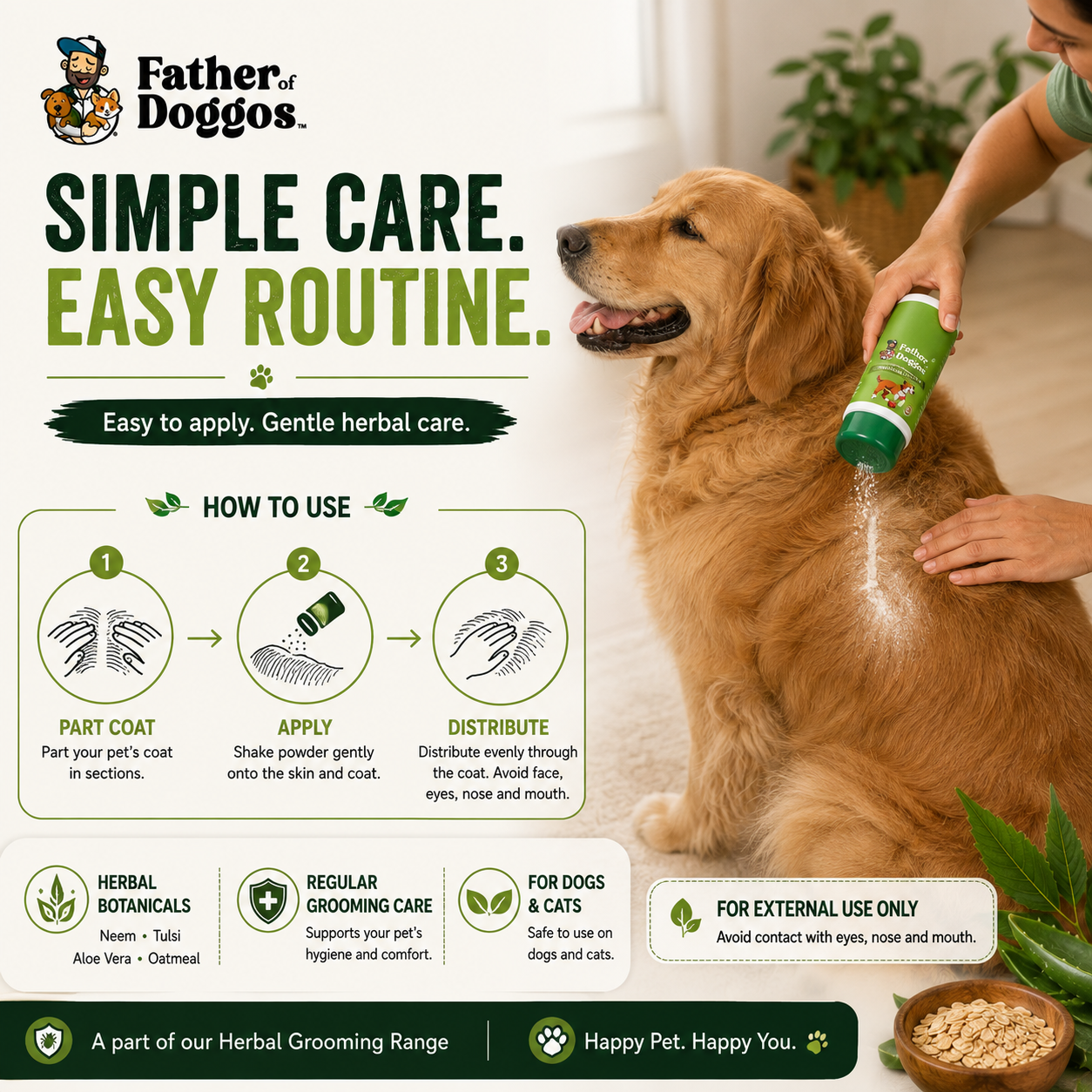 Herbal Anti Tick Powder for Dogs & Cats – 140 g