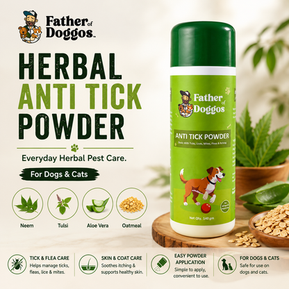 Herbal Anti Tick Powder for Dogs & Cats – 140 g