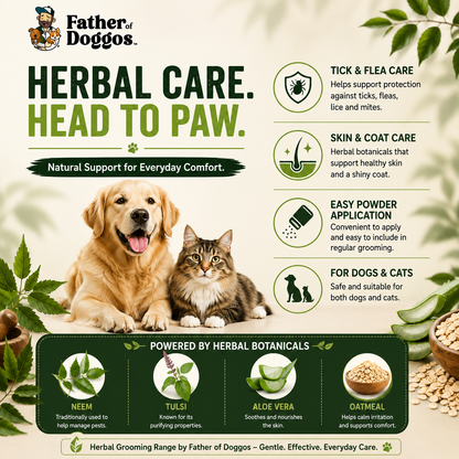 Herbal Anti Tick Powder for Dogs & Cats – 140 g