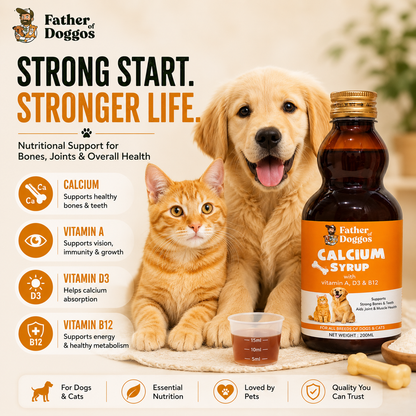 Calcium Syrup for Dogs & Cats – 200 ml