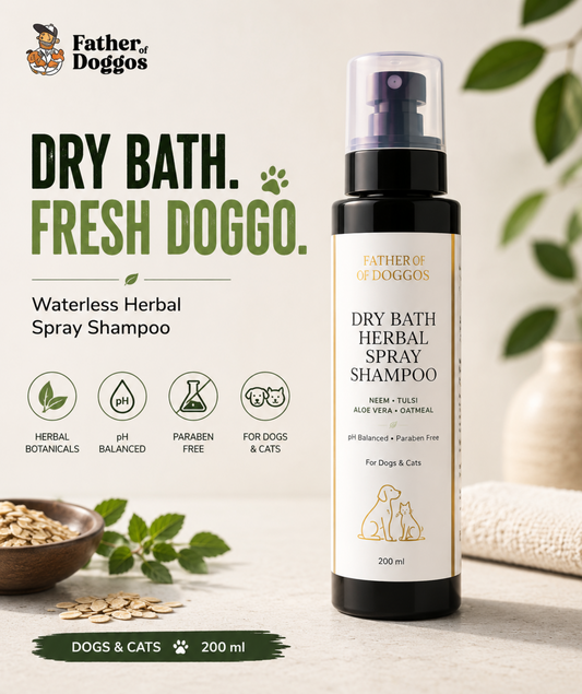 Dry Bath Herbal Spray Shampoo for Dogs & Cats – 200 ml